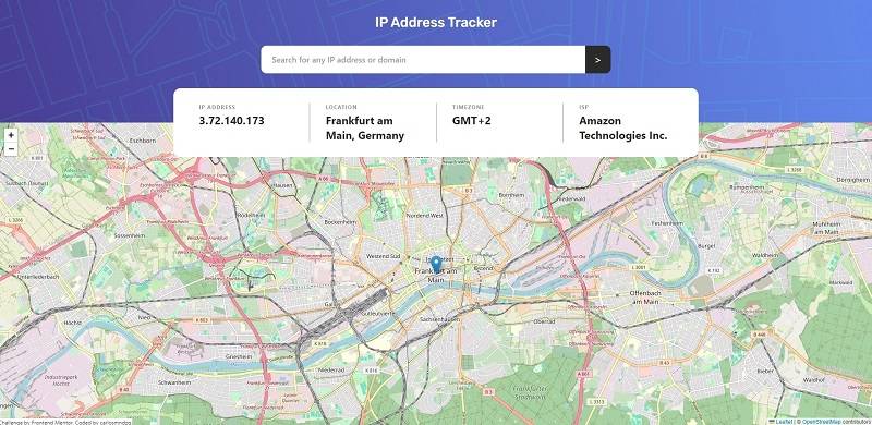 IP Geolocation Map preview